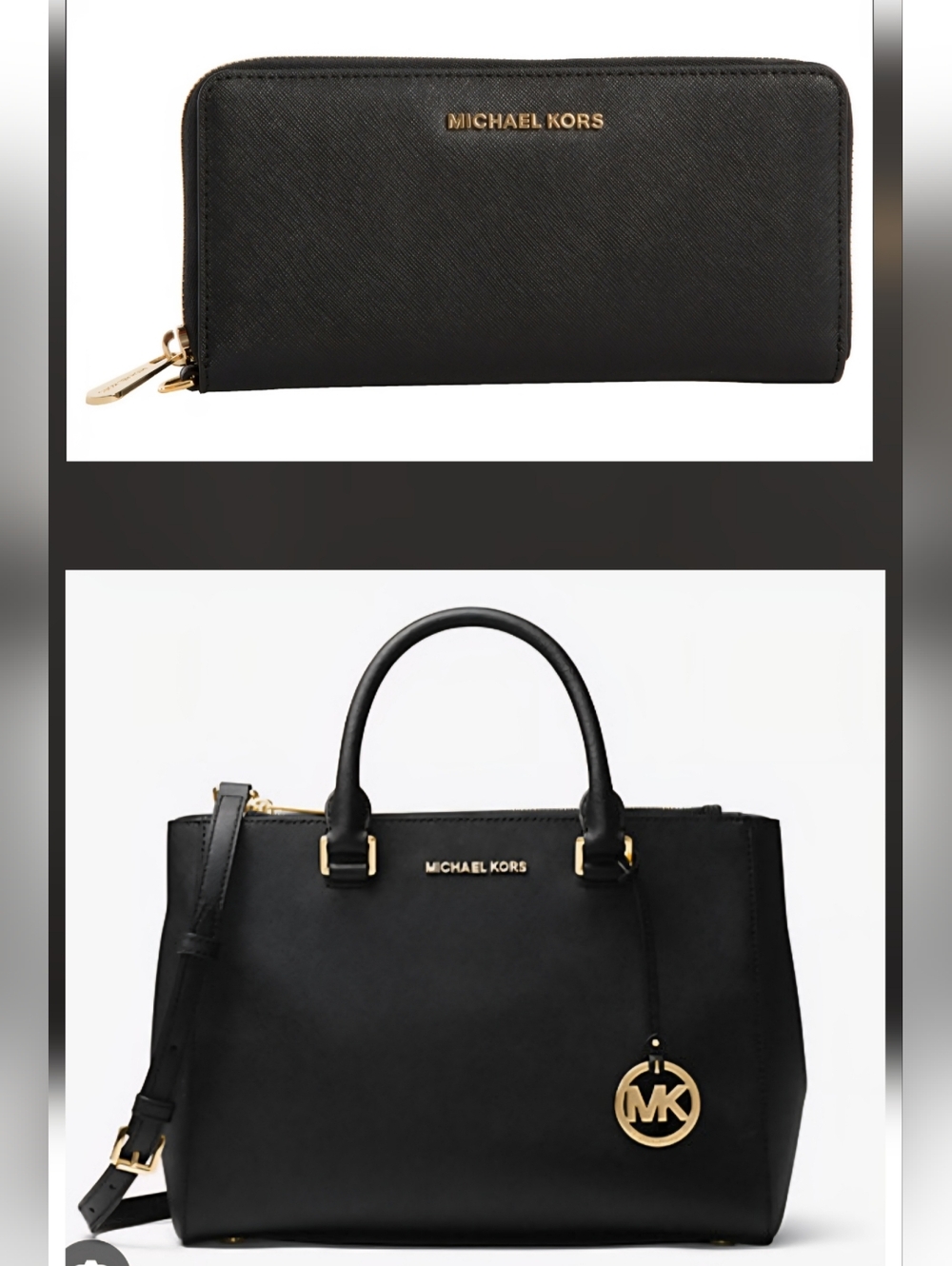 New Michael Kors Sutton medium satchel Bag & Large Wallet - Saffiano leather